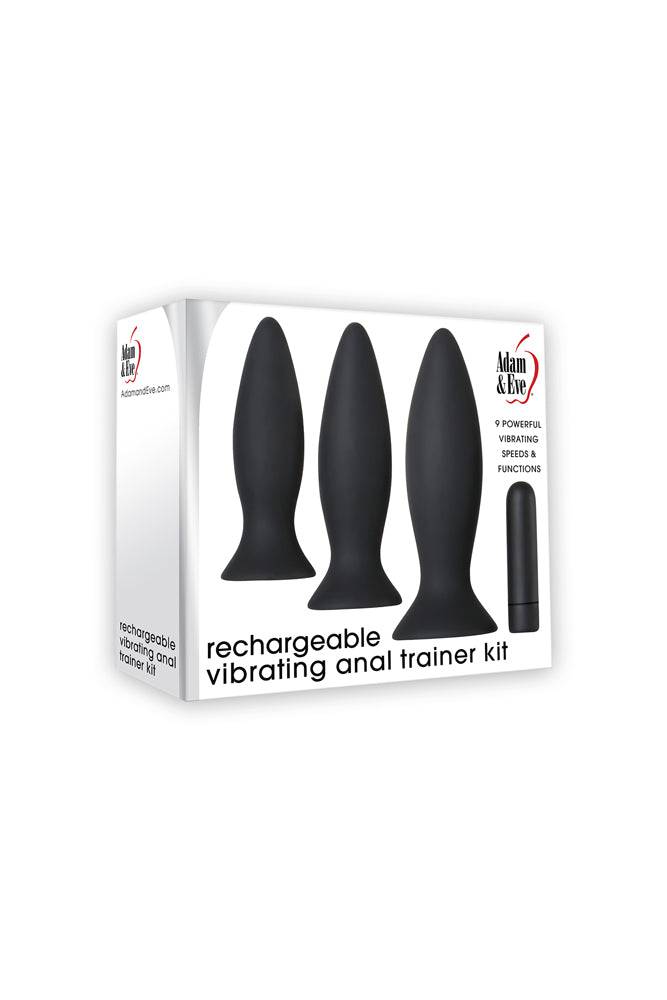 Adam & Eve - Rechargeable Vibrating Anal Trainer Kit - Black - Stag Shop