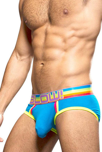 Andrew Christian - 9737 - Blow Pride Brief With Almost Naked - Blue - Stag Shop