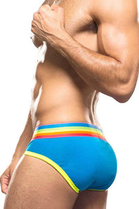 Thumbnail for Andrew Christian - 9737 - Blow Pride Brief With Almost Naked - Blue - Stag Shop