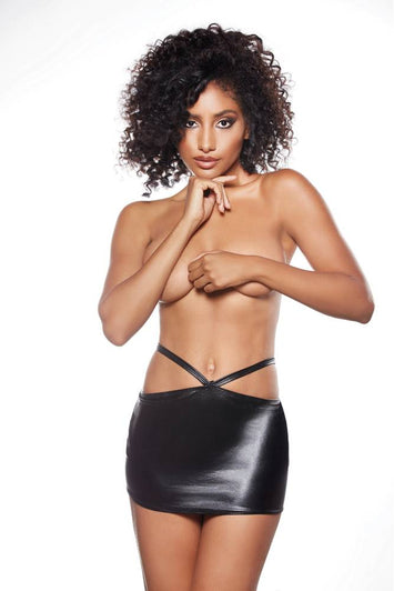 Allure Lingerie - Kitten - Angel Blush Open Back Mini Skirt - Black - OS - Stag Shop