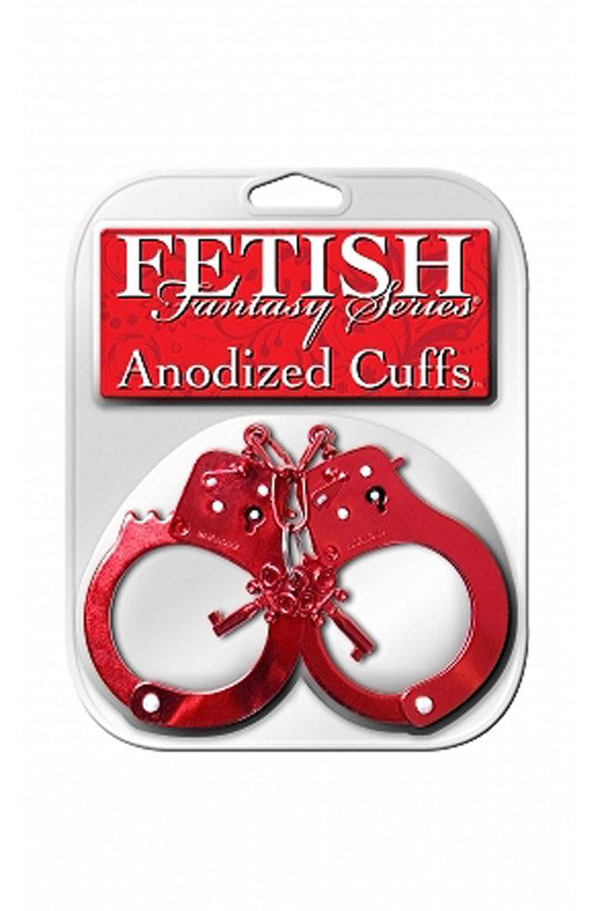 Pipedream - Fetish Fantasy - Anodized Cuffs - Red - Stag Shop