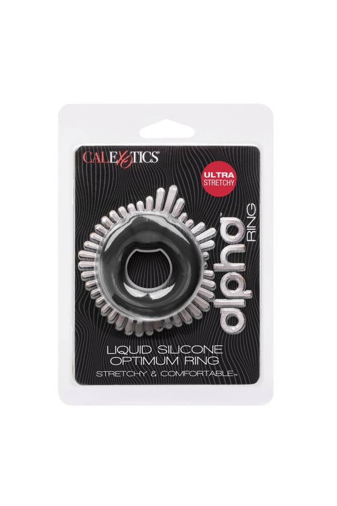 Cal Exotics - Alpha - Liquid Silicone Optimum Ring - Black - Stag Shop
