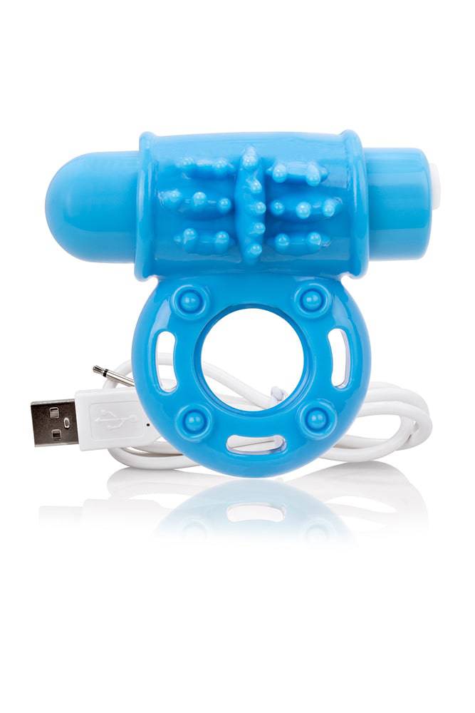 Screaming O - Charged - O Wow Rechargeable Vibrating Cock Ring - Blue - Stag Shop