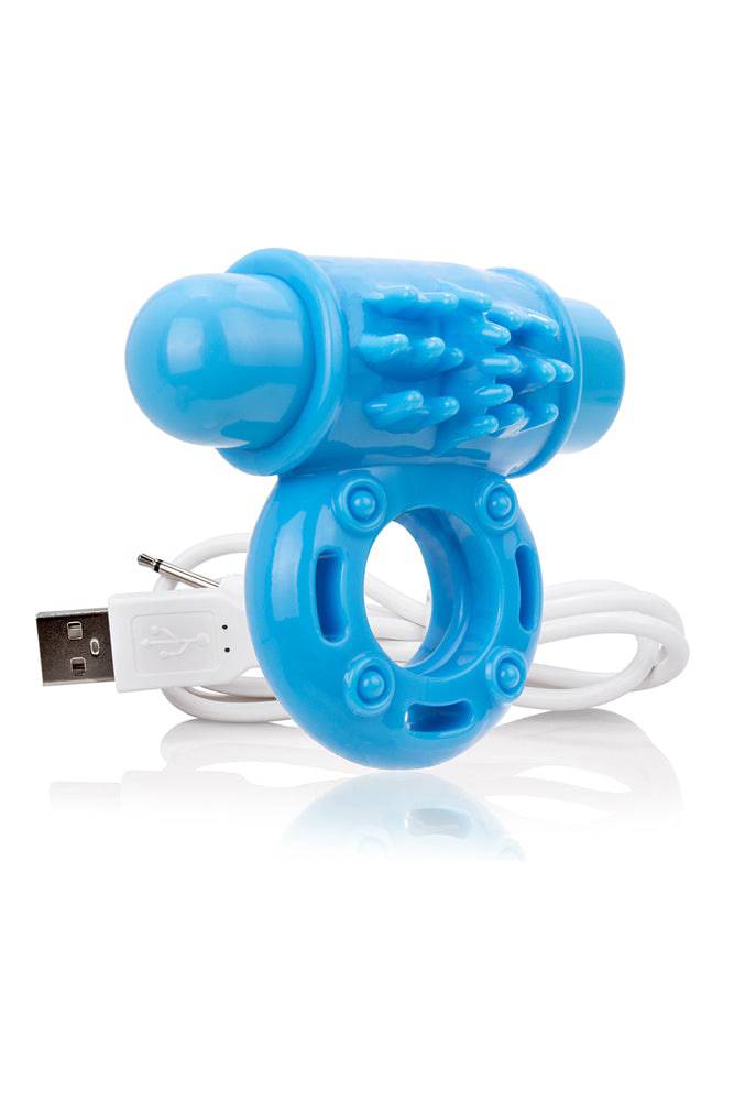 Screaming O - Charged - O Wow Rechargeable Vibrating Cock Ring - Blue - Stag Shop