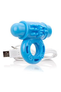 Thumbnail for Screaming O - Charged - O Wow Rechargeable Vibrating Cock Ring - Blue - Stag Shop