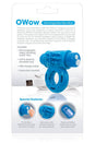 Screaming O - Charged - O Wow Rechargeable Vibrating Cock Ring - Blue - Stag Shop