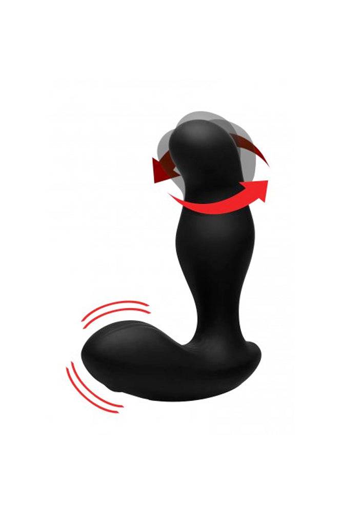 XR Brands - Alpha-Pro - P-GYRO Gyrating Prostate Stimulator - Black - Stag Shop