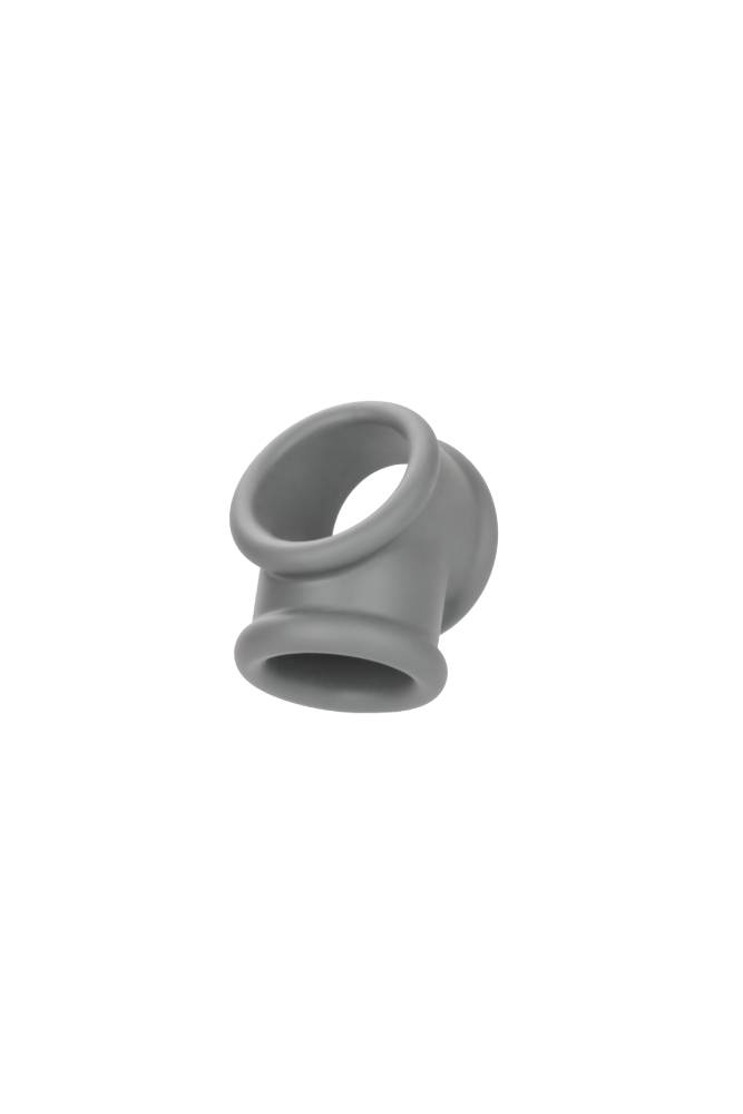 Cal Exotics - Alpha - Liquid Silicone Precision Ring with Scrotum Support - Grey - Stag Shop