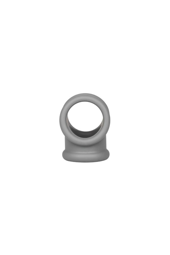 Cal Exotics - Alpha - Liquid Silicone Precision Ring with Scrotum Support - Grey - Stag Shop