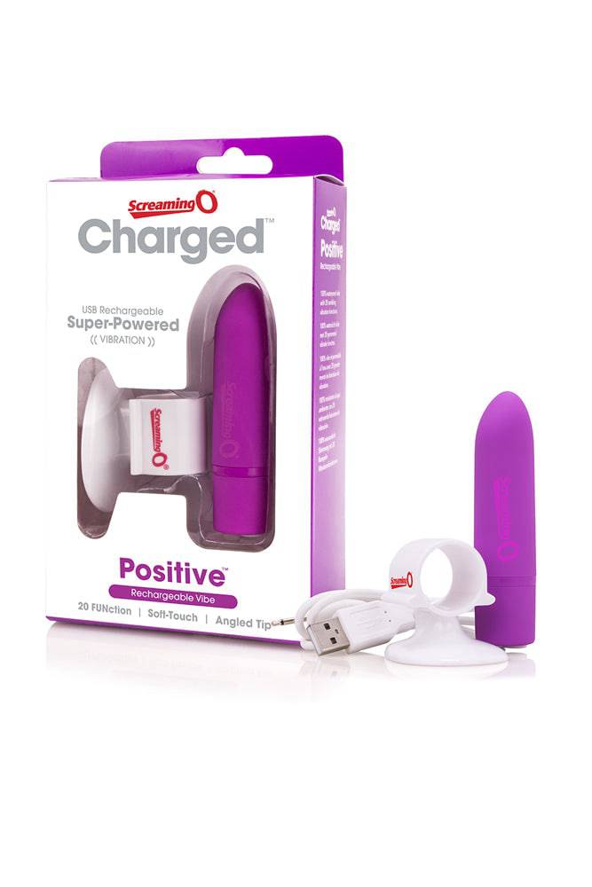Screaming O - Charged - Positive Rechargeable Bullet Vibrator - Assorted - Stag Shop