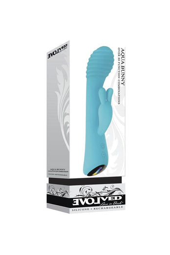 Evolved - Aqua Bunny Vibrator - Blue - Stag Shop