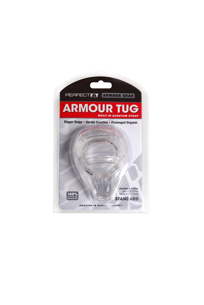 Perfect Fit - Armour Tug Cock Ring - Clear - Stag Shop