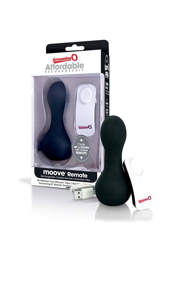 Screaming O - Charged - Moove Discreet Remote Rechargeable Vibrator - Black - Stag Shop