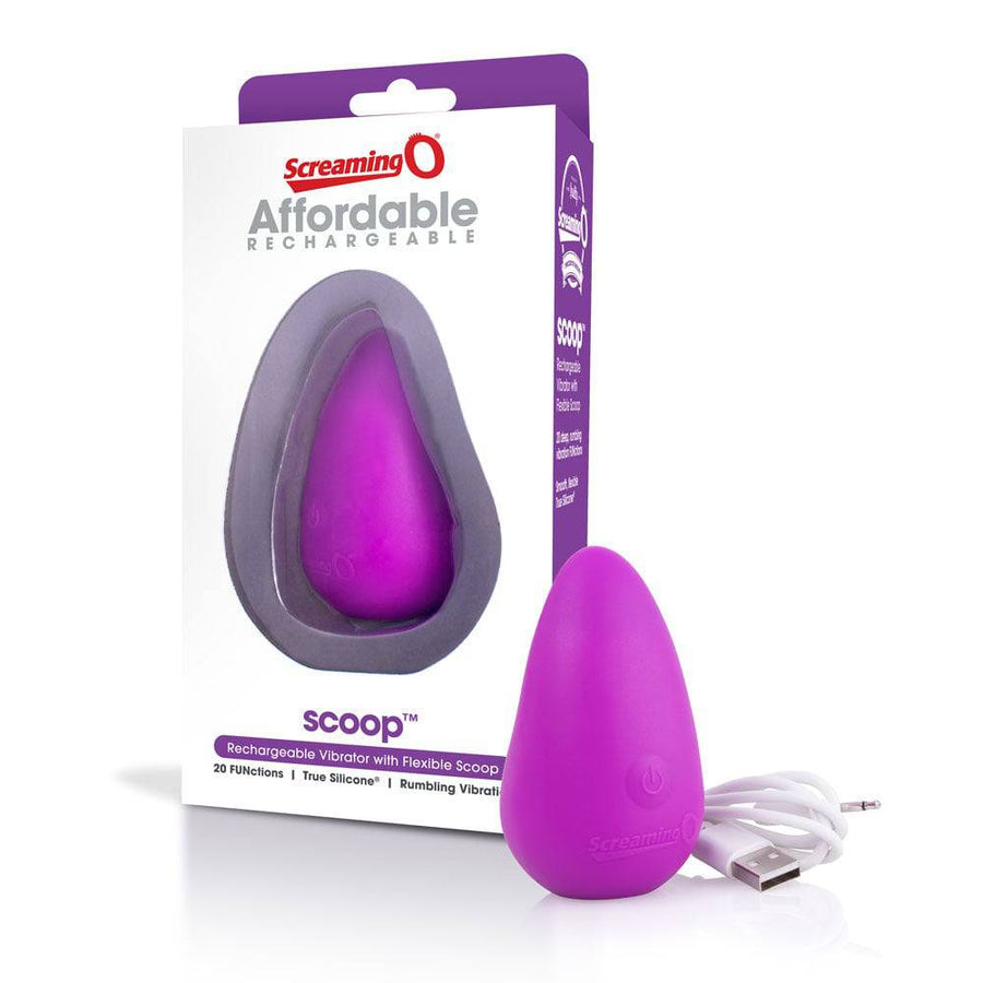Screaming O - Charged - Scoop Rechargeable Clitoral Vibrator - Purple - Stag Shop