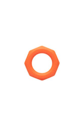 Cal Exotics - Alpha - Liquid Silicone Sexagon Ring - Orange - Stag Shop
