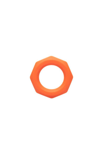 Cal Exotics - Alpha - Liquid Silicone Sexagon Ring - Orange - Stag Shop