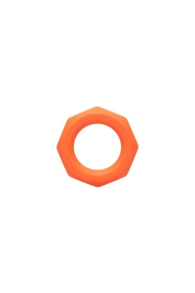 Cal Exotics - Alpha - Liquid Silicone Sexagon Ring - Orange - Stag Shop