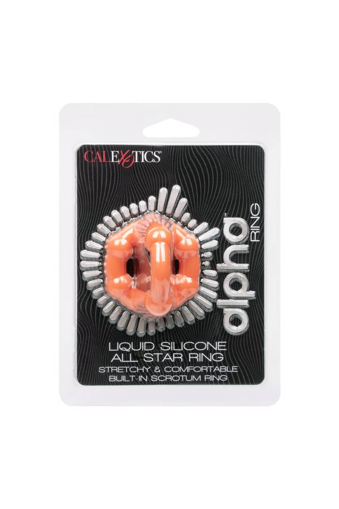Cal Exotics - Alpha - Liquid Silicone All Star Ring - Orange - Stag Shop