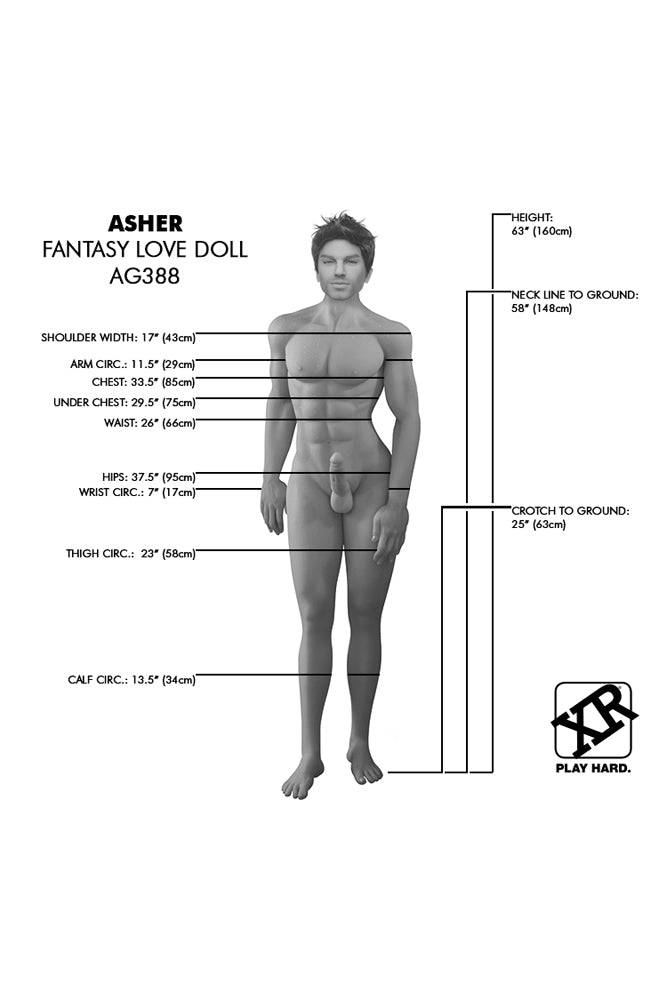 XR Brands - Next Gen - Asher - Fantasy Life Size Replica Love Doll - Pre Order - Stag Shop