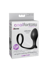 Thumbnail for Pipedream - Anal Fantasy - Ass-gasm Cock Ring Advanced Plug - Black - Stag Shop