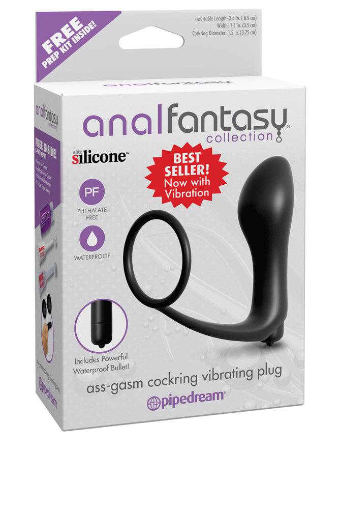 Pipedream - Anal Fantasy - Ass-gasm Vibrating Cock Ring - Black - Stag Shop