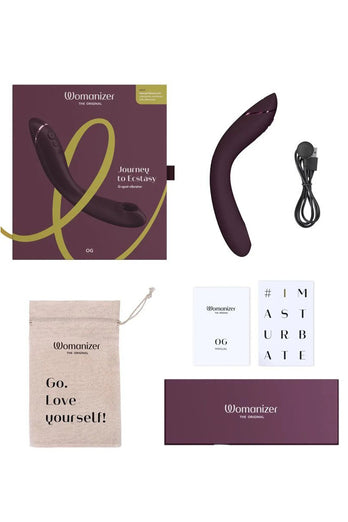 Womanizer - OG Pleasure Air G-Spot Vibrator - Aubergine - Stag Shop