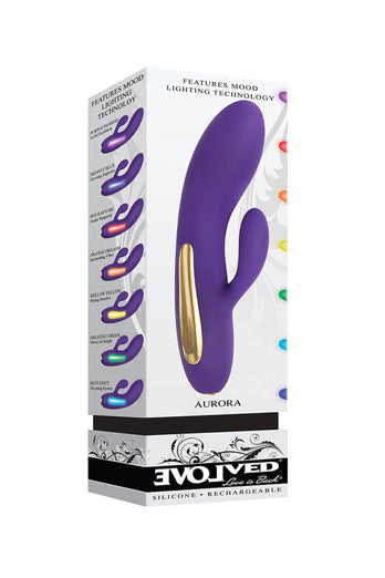 Evolved - Aurora Mood Light Dual Vibrator - Purple - Stag Shop