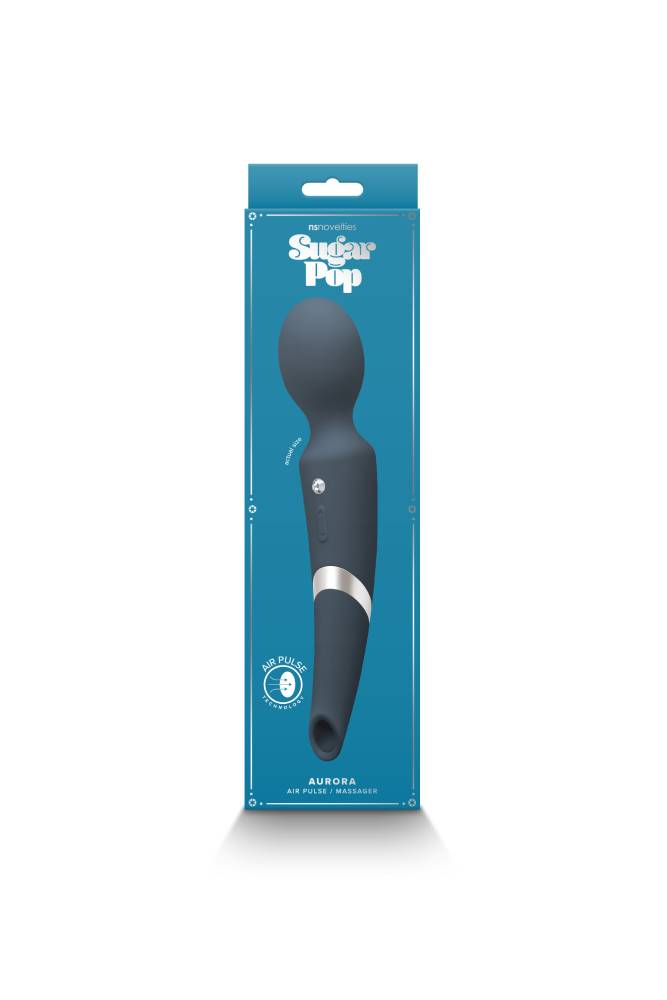 NS Novelties - Sugar Pop - Aurora Dual-Ended Wand Vibrator - Blue - Stag Shop