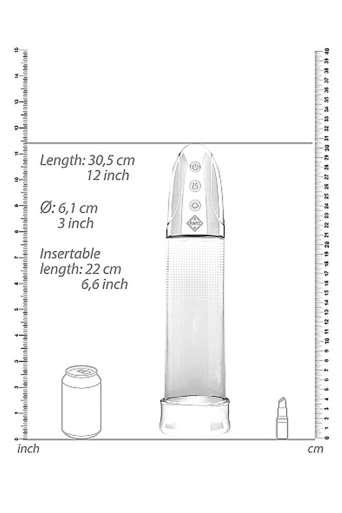 Shots Toys - Pumped - Automatic Rechargeable Luv Penis Pump - Clear - Stag Shop