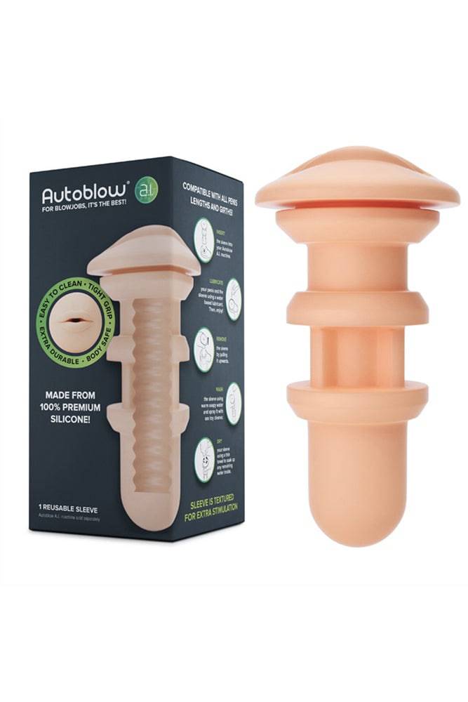 Autoblow - AI Replacement Sleeve - Mouth - Beige - Stag Shop