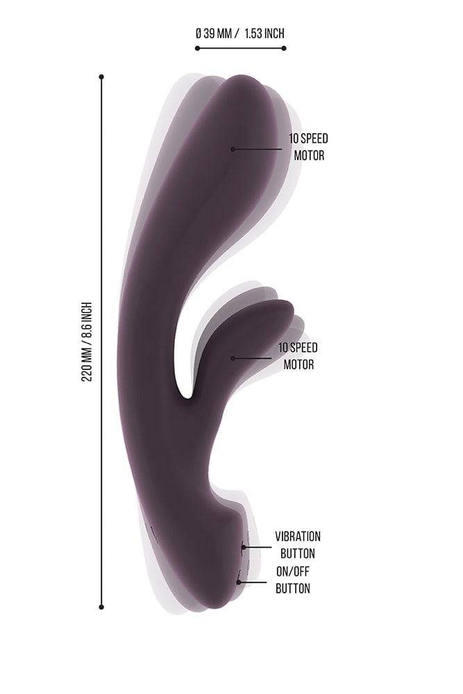 Shots Toys - JIL - Ava Flexible Rabbit Vibrator - Purple - Stag Shop