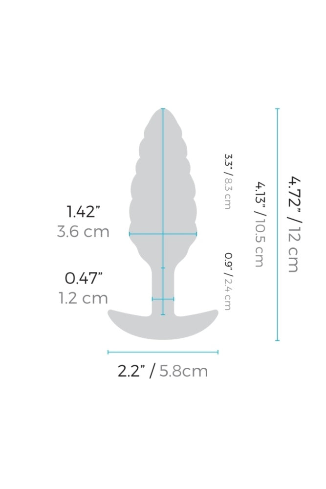 b-Vibe - Bump Textured Vibrating Butt Plug - Mint - Stag Shop