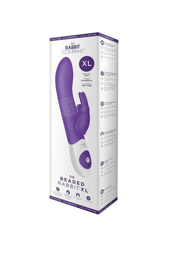 The Rabbit Company - XL Beaded Rabbit Vibrator - Purple - Stag Shop