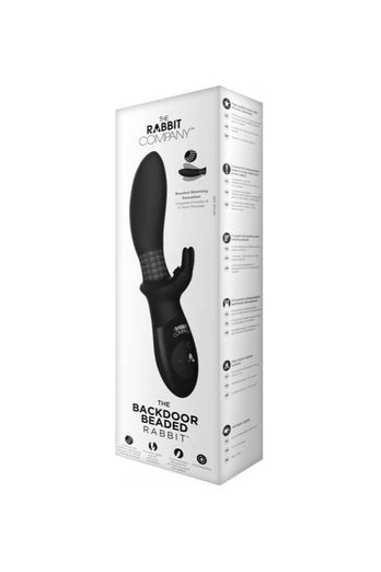 The Rabbit Company - Beaded Backdoor Rabbit Anal Vibrator - Black - Stag Shop