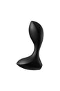 Satisfyer - Backdoor Lover - Silicone Vibrating Butt Plug - Black - Stag Shop