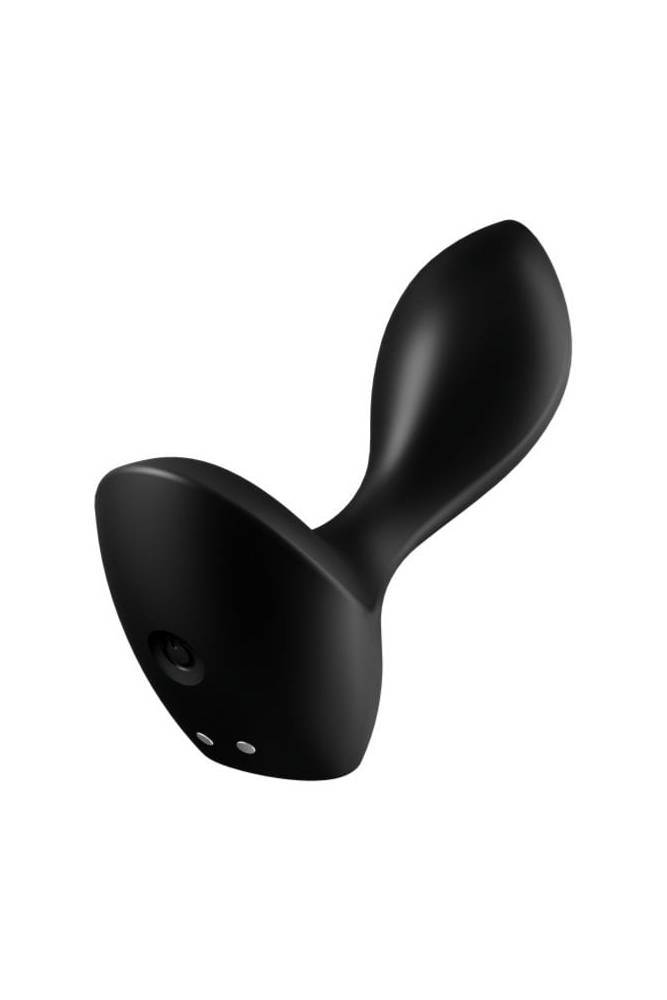 Satisfyer - Backdoor Lover - Silicone Vibrating Butt Plug - Black - Stag Shop