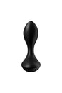 Satisfyer - Backdoor Lover - Silicone Vibrating Butt Plug - Black - Stag Shop