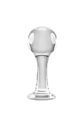 Evolved - Gender X - The Baller Glass Anal Plug - Clear - Stag Shop
