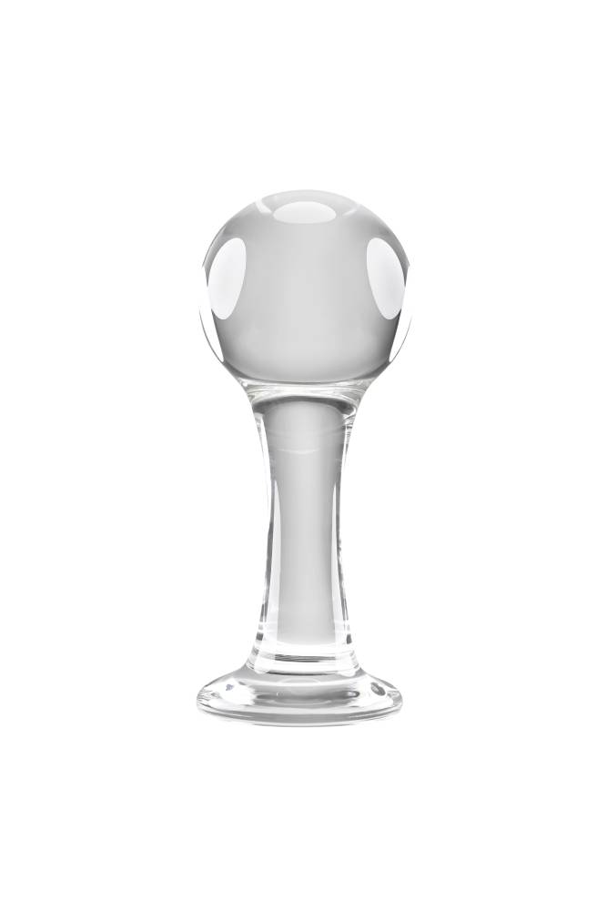 Evolved - Gender X - The Baller Glass Anal Plug - Clear - Stag Shop