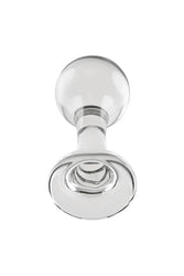 Evolved - Gender X - The Baller Glass Anal Plug - Clear - Stag Shop
