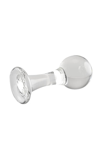 Evolved - Gender X - The Baller Glass Anal Plug - Clear - Stag Shop