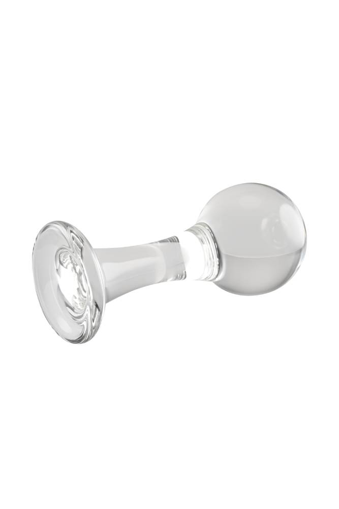 Evolved - Gender X - The Baller Glass Anal Plug - Clear - Stag Shop