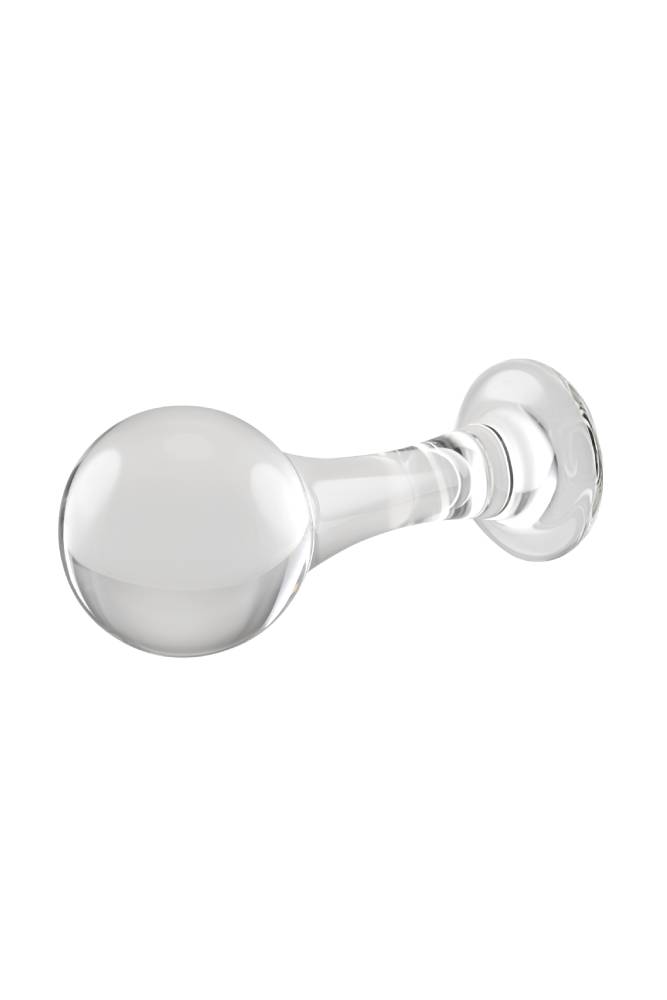 Evolved - Gender X - The Baller Glass Anal Plug - Clear - Stag Shop