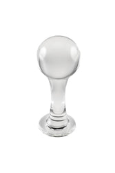 Evolved - Gender X - The Baller Glass Anal Plug - Clear - Stag Shop
