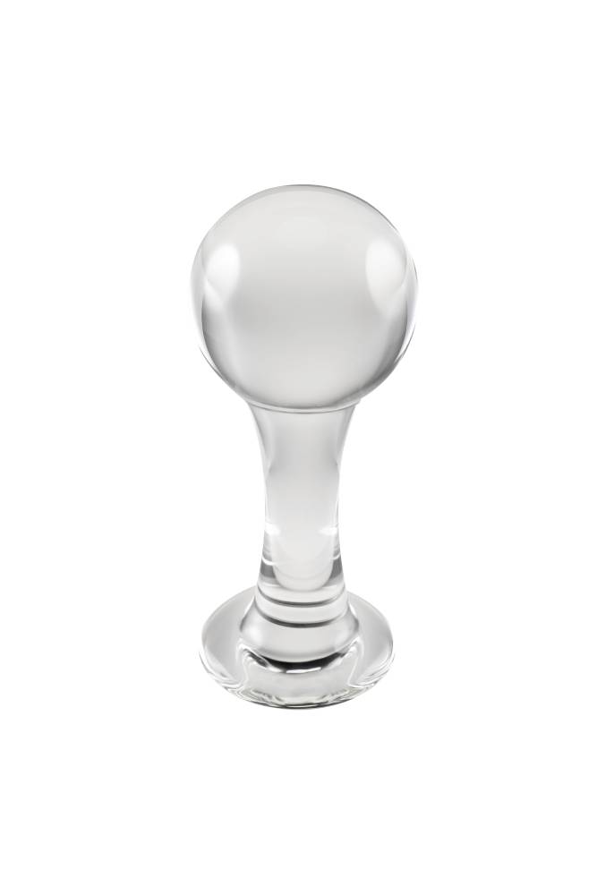 Evolved - Gender X - The Baller Glass Anal Plug - Clear - Stag Shop