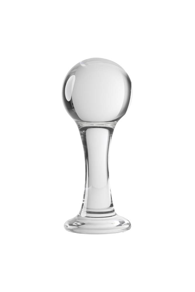 Evolved - Gender X - The Baller Glass Anal Plug - Clear - Stag Shop