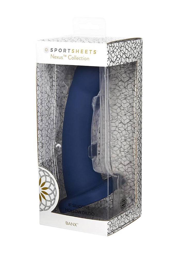 Sportsheets - Banx Silicone Hollow Dildo - Navy - Stag Shop