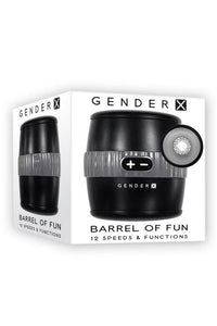 Thumbnail for Evolved - Gender X - Barrel of Fun Vibrating Stroker - Black - Stag Shop