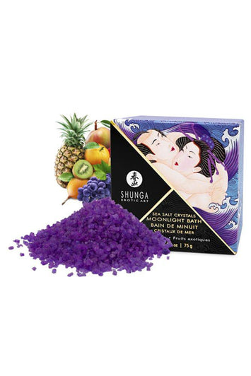 Shunga - Moonlight Bath - Sea Salt Bath Crystals - Exotics Fruit - Stag Shop