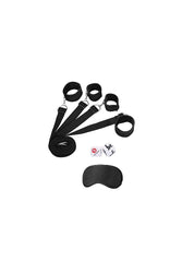 Ouch by Shots Toys - Black & White - Bed Bindings Restraint System - Black - Stag Shop